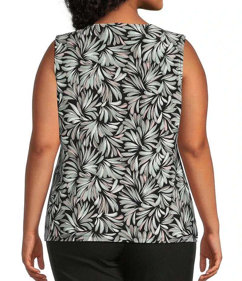 Kasper Plus Size Sleeveless Knit Blouse