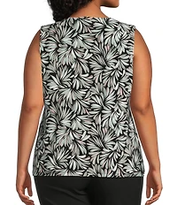 Kasper Plus Size Sleeveless Knit Blouse
