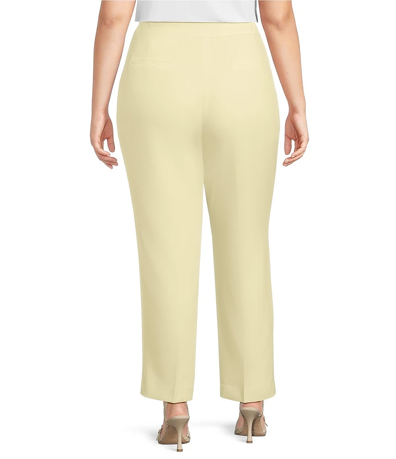 Kasper Plus Size Stretch Crepe Slim Pants