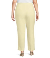 Kasper Plus Size Stretch Crepe Slim Pants