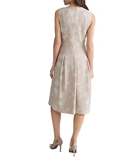 Kasper Princess Seam Box Pleat Knee Length Dress