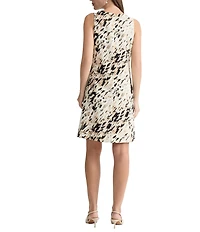 Kasper Printed Sleeveless Shift Dress