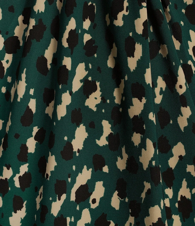 Kasper Printed Sleeveless V-Neck Knot Front Blouse