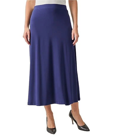 Kasper Pull-On A-Line Midi Skirt