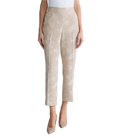 Kasper Pull On Embroidered Pant