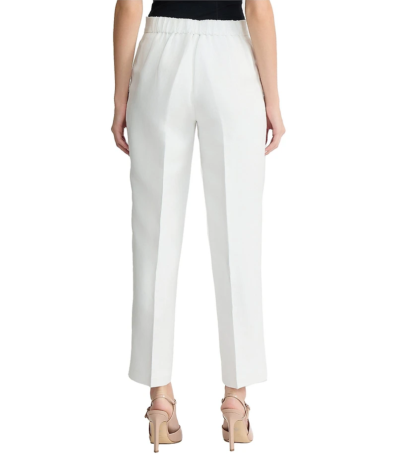Kasper Pull On Linen Blend Side Pockets Pants