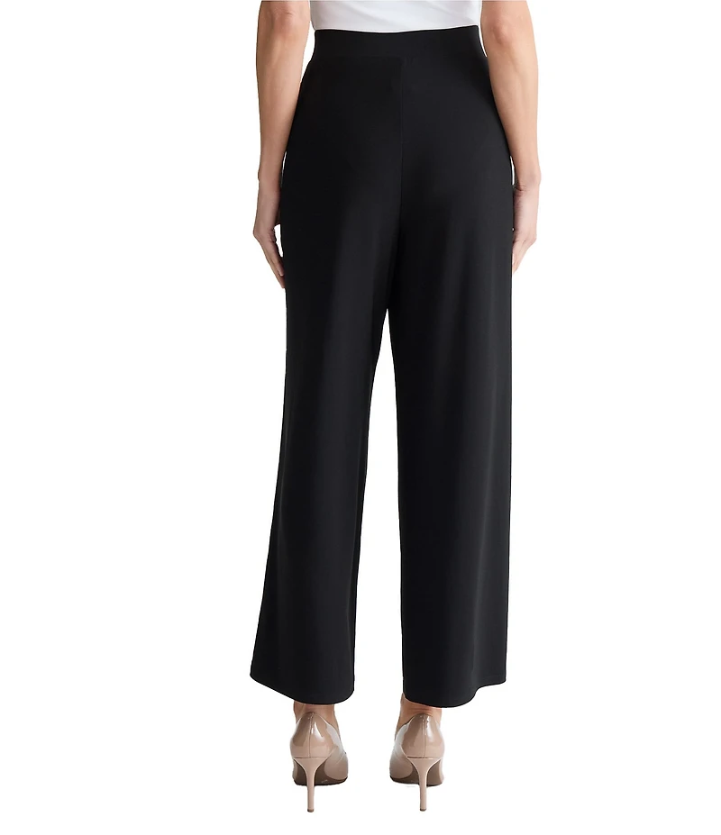 Kasper Pull On Wide Leg Ankle Pants