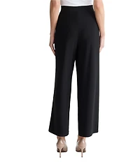 Kasper Pull On Wide Leg Ankle Pants