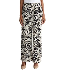 Kasper Pull On Wide Printed Ankle Pant