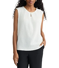 Kasper Ridge Knit Cap Sleeve Blouse
