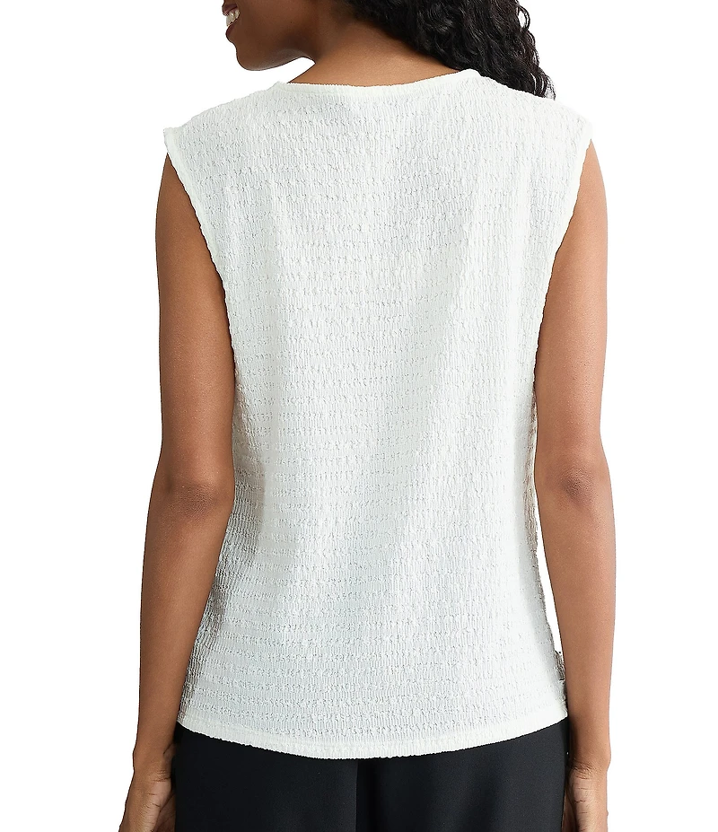 Kasper Ridge Knit Cap Sleeve Blouse