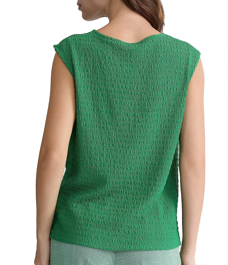 Kasper Ridge Knit Cap Sleeve Blouse
