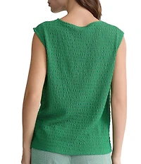 Kasper Ridge Knit Cap Sleeve Blouse