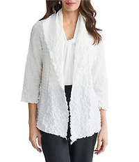 Kasper Shawl Collar Open Front Jacket
