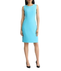 Kasper Sleeveless Crepe Sheath Midi Dress