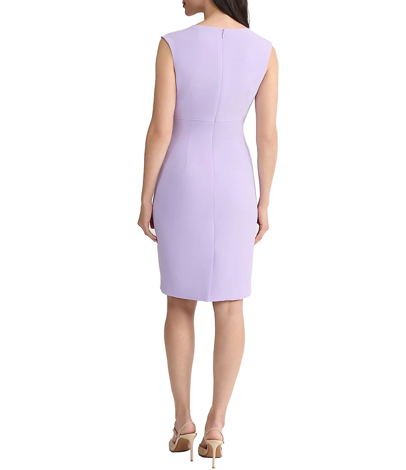 Kasper Sleeveless Knee Length Sheath Dress