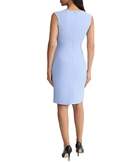 Kasper Sleeveless Knee Length Sheath Dress
