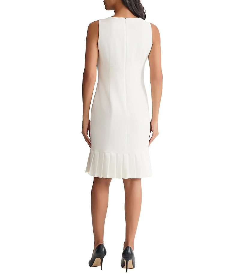 Kasper Sleeveless Ruffle Hem Sheath Dress