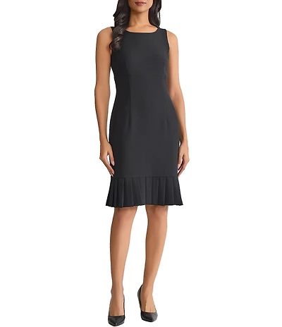 Kasper Sleeveless Ruffle Hem Sheath Dress