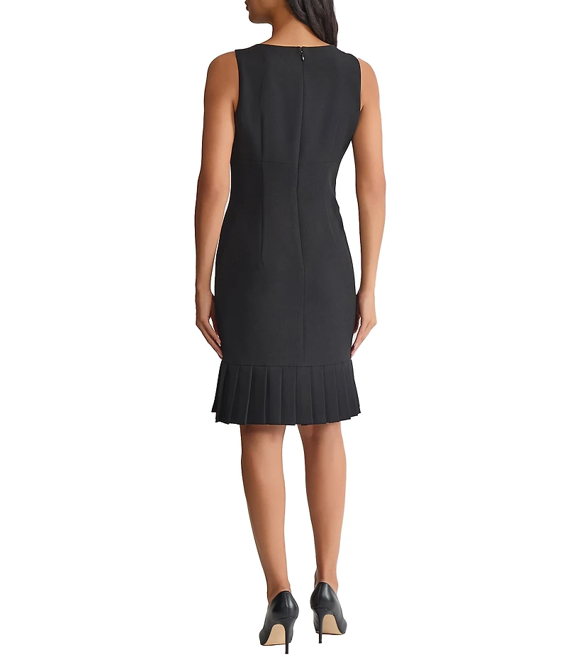 Kasper Sleeveless Ruffle Hem Sheath Dress