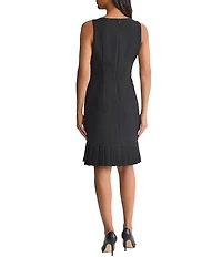 Kasper Sleeveless Ruffle Hem Sheath Dress