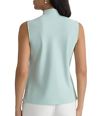 Kasper Sleeveless Tie Neck Blouse