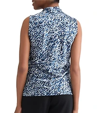 Kasper Sleeveless Tie Neck Blouse