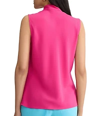 Kasper Sleeveless Tie Neck Blouse