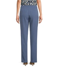 Kasper Stretch Crepe Fly Front Slim Pants