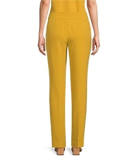 Kasper Stretch Crepe Fly Front Slim Pants