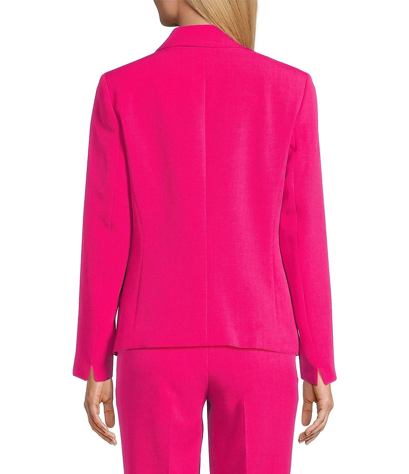 Kasper Stretch Crepe Notch Collar 2-Button Jacket