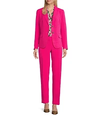 Kasper Stretch Crepe Notch Collar 2-Button Jacket