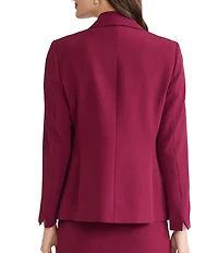Kasper Stretch Crepe Peak Lapel Flap Pocket Jacket
