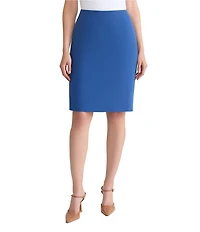 Kasper Stretch Crepe Slim Knee Length Skirt
