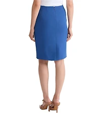 Kasper Stretch Crepe Slim Knee Length Skirt