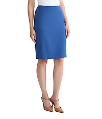 Kasper Stretch Crepe Slim Knee Length Skirt