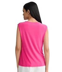 Kasper Twist Front Jersey Knit Top