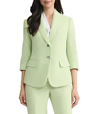 Kasper Two Button Notch Collar Coordinating Blazer