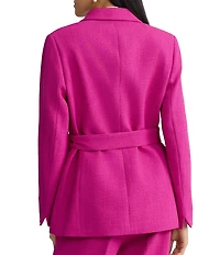 Kasper Two Button Notch Collar Jacket With Belt
