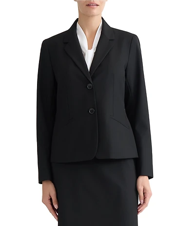 Kasper Two Button Washable Long Sleeve Jacket