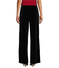 Kasper Velvet Wide Leg Pull-On Pant