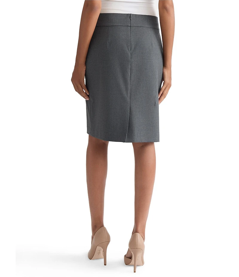 Kasper Washable Pencil Knee Length Skirt