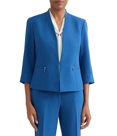 Kasper Zip Pocket 3/4 Sleeve Jacket