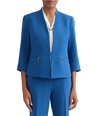 Kasper Zip Pocket 3/4 Sleeve Jacket