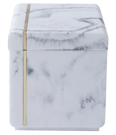Kassatex Bergen Collection Cotton Resin Storage Jar With Lid