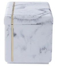 Kassatex Bergen Collection Cotton Resin Storage Jar With Lid