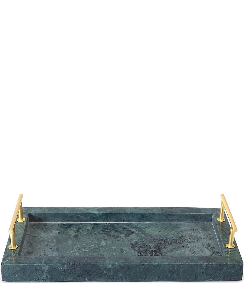 Kassatex Esmeralda Marble Tray with Handles