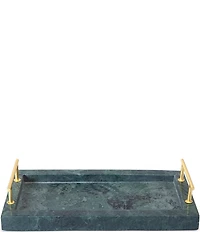 Kassatex Esmeralda Marble Tray with Handles