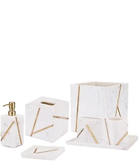 Kassatex Marble Brass Cotton Jar