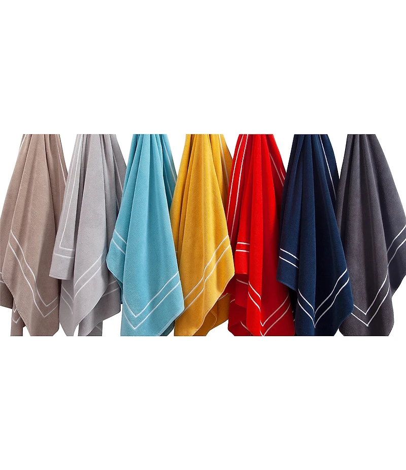 Kassatex Amalfi Embroidered Framed Turkish Cotton Beach Towel